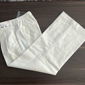 Uniqlo linen blend wide leg pants